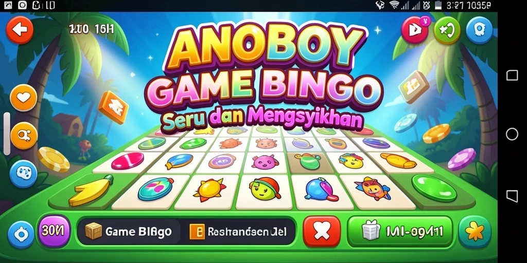 Screenshot gameplay ANOBOY yang menampilkan suasana seru saat bermain Bingo.