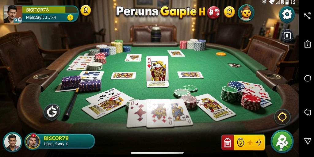 Tampilan gamplay Gaple yang mengasyikkan dan menarik.