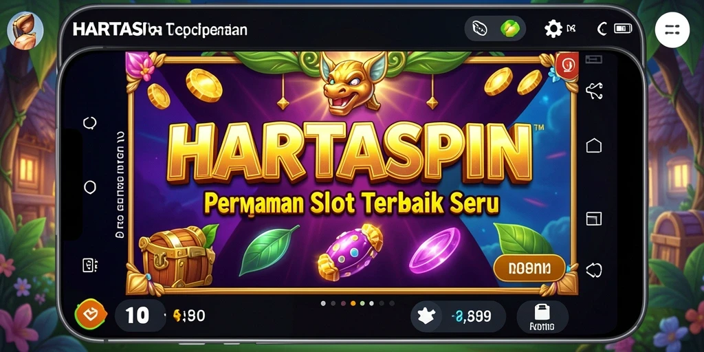 Gameplay menarik HARTASPIN dengan berbagai tema slot yang menawan.