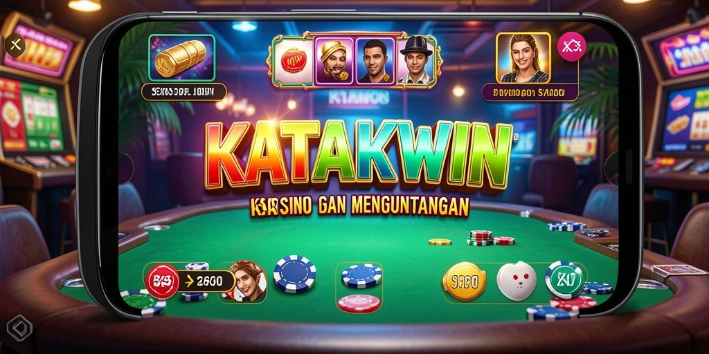 Tampilan gameplay menarik dari KATAKWIN dengan berbagai pilihan permainan kasino.
