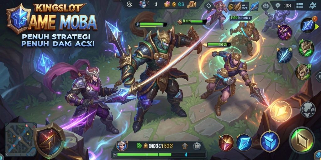 Tampilan gameplay KINGSLOT yang mendebarkan dengan aksi pertempuran yang intens.