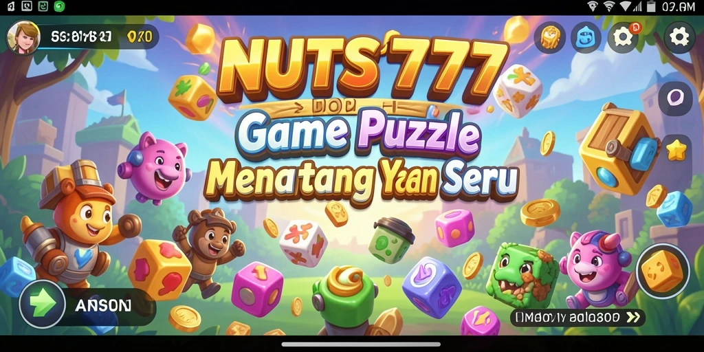 Tampilan gameplay seru NUTS777 saat menyelesaikan teka-teki.