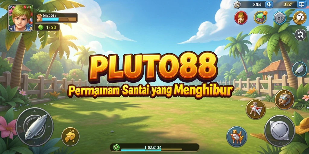 Tampilan gameplay menarik dari PLUTO88 yang penuh warna.